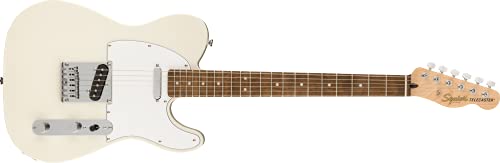 Squier by Fender Affinity Series Telecaster, E-Gitarre, Indisches Lorbeergriffbrett, Olympisch Weiß