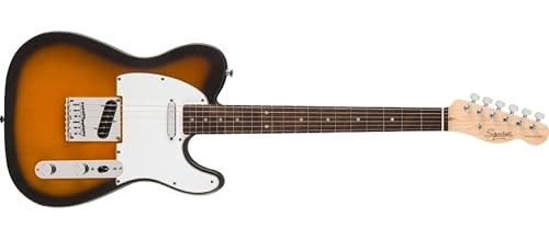 Squier by Fender Debut Collection Telecaster E-Gitarre, Laurel-Griffbrett, Weißes Schlagbrett, 2-Farb-Sunburst