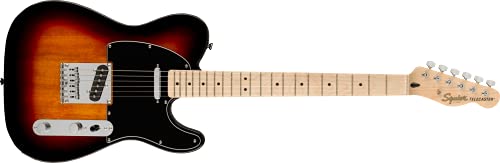 Squier by Fender Affinity Series Telecaster, E-Gitarre, Ahorngriffbrett, Schwarze Schlagplatte, 3-Tone Sunburst