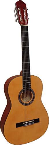 4/4 GITARRE - KONZERTGITARRE - CLASSIC - NATUR - DECKE LINDENHOLZ - ENDKNOPF - INSTRUMENT - C22