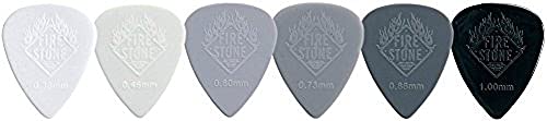 Fire Stone Plektrum/Pick Nylon, 351 Form, Relief Oberfläche, 0,46 mm, creme, 12 Stück