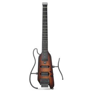 Donner HUSH-X  E-Gitarre Traveler Gitarre Ultra-Light für Unterwegs - Sunburst / Gitarre