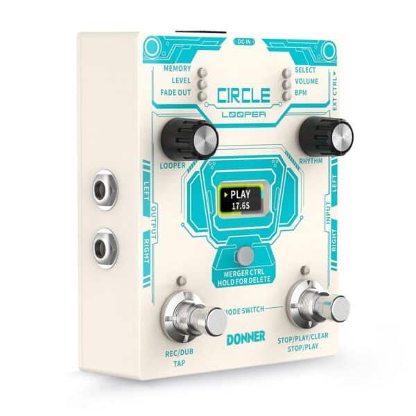 Donner Circle Looper Record Gitarren Effektpedal mit Time Progress Bar Display Loop Pedal Max - Circle Looper Record Gitarren Effektpedal