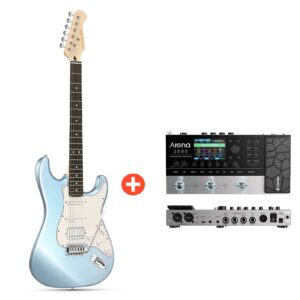 Donner DST-152 E-Gitarre Einsteiger Set ST Type 39 Zoll - DST-152R / Gitarre + Arena 2000 Pedal